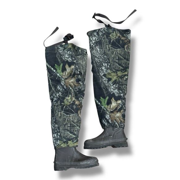 Cabela's Mad Dog Mossy Oak Camouflage Fishing Waders Steel Shank Men’s Size 11